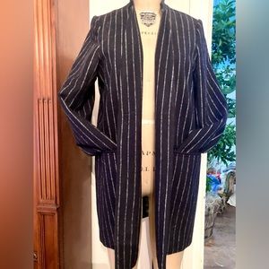 Navy w/Chalk Stripe, Single Button Jacket.